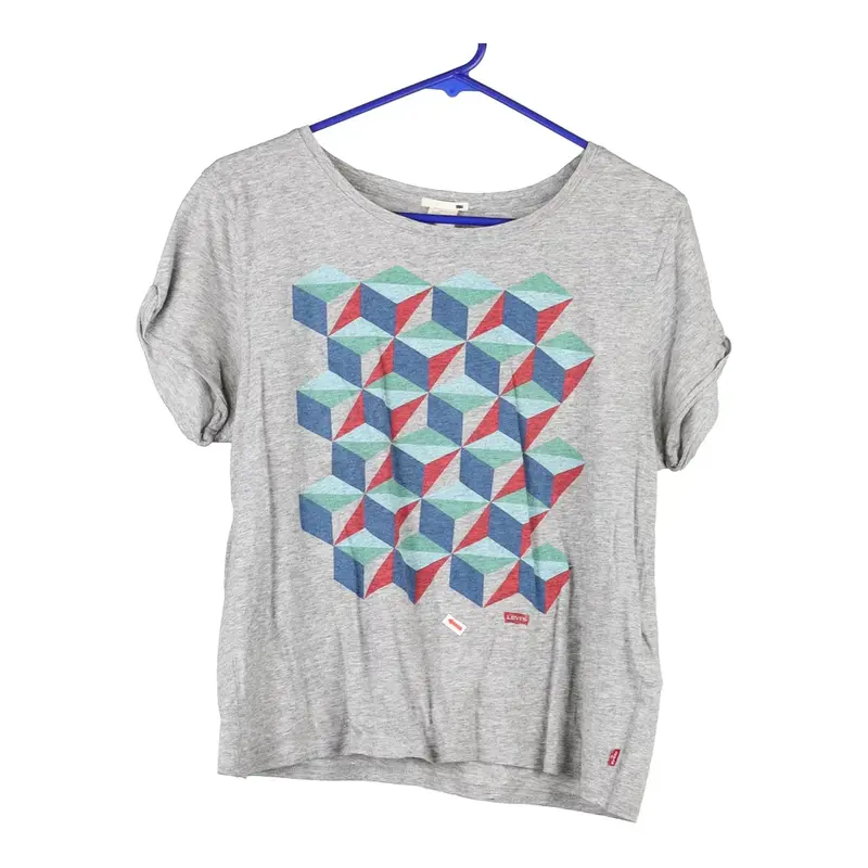 Age 14-16 Levis T-Shirt - Small Grey Cotton