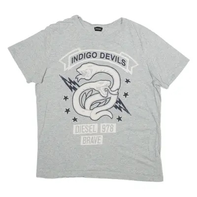 DIESEL Indigo Devils Womens T-Shirt Grey L
