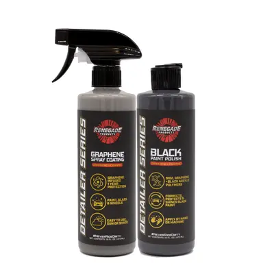 Renegade Products | Graphene Polish & Protect Kit - Detailer Series Graphene Spray Coating & Ceramic Black Paint Polish for E...