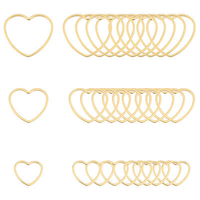 30Pcs 3 Style 304 Stainless Steel Linking Rings
