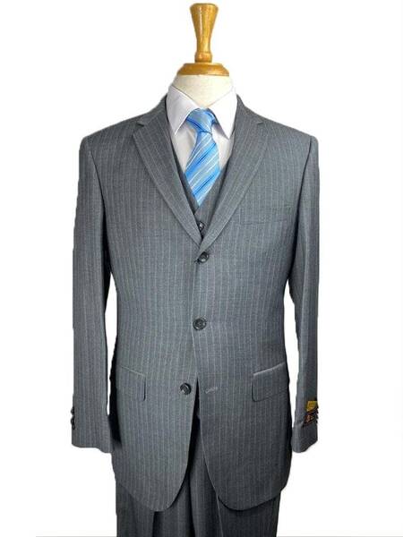 Classic Fit Suit - Pleated Pants - Athletic Fit Suits - Executive Cut Suit