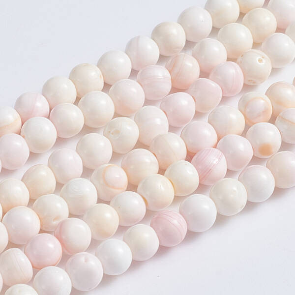 Natural Pink Shell Beads Strands