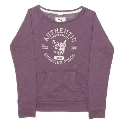 PUMA Womens Sweatshirt Purple S
