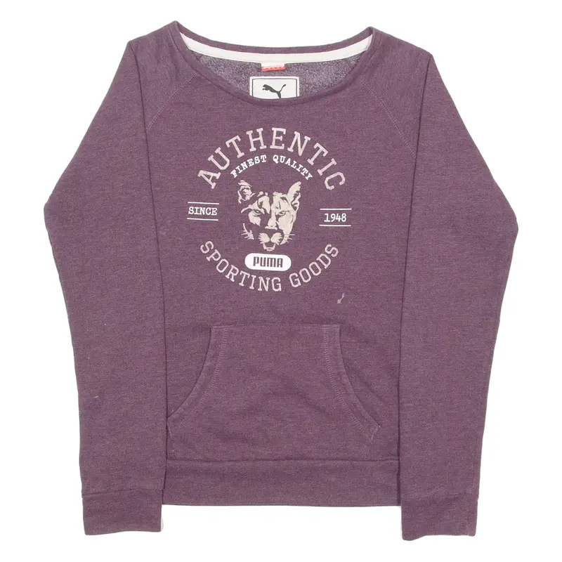 PUMA Womens Sweatshirt Purple S
