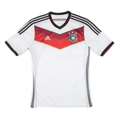ADIDAS Germany Mens Football Shirt Jersey White V-Neck M