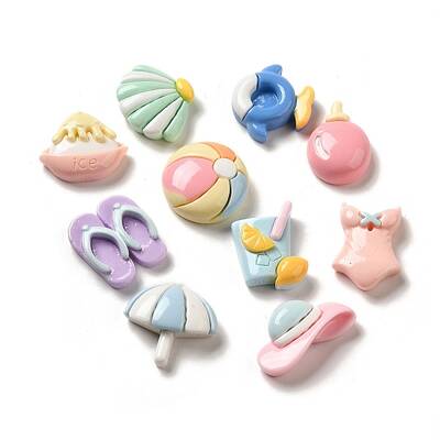Beach Theme Opaque Resin Decoden Cabochons