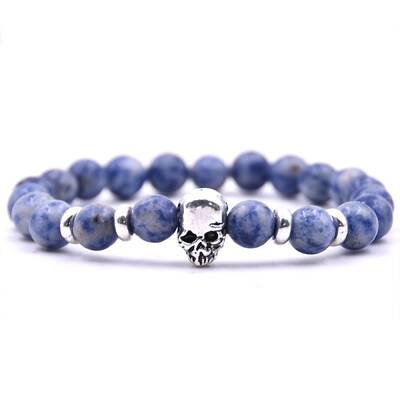 Natural Blue Spot Jasper Stretch Bracelets