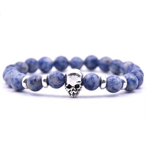 Natural Blue Spot Jasper Stretch Bracelets