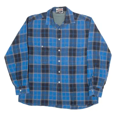 OUT BACK Shirt Beige Check Long Sleeve Mens M