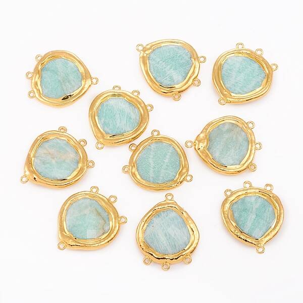 Natural Amazonite Chandelier Component Links