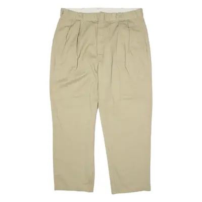 DICKIES Workwear Mens Twill Trousers Beige Slim Straight W36 L28