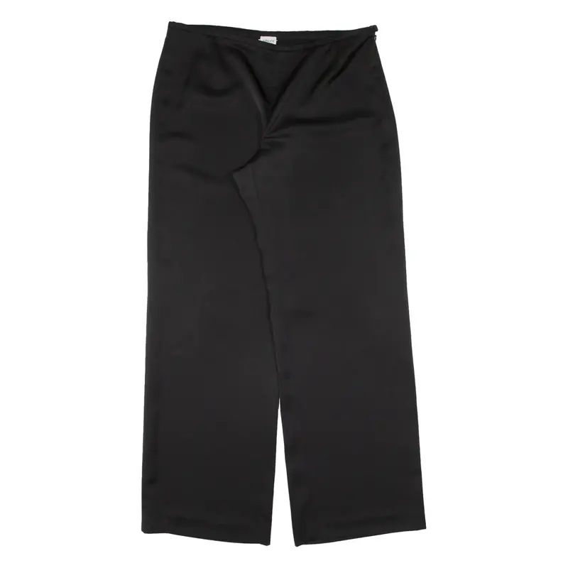 ARMANI COLLEZIONI Womens Trousers Black Regular Wide-Leg W35 L32