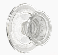 PopSockets Round Phone Grip Compatible with MagSafe Clear Glitter Design Magnetic Phone Grip and Phone Stand with Adapter Rin...