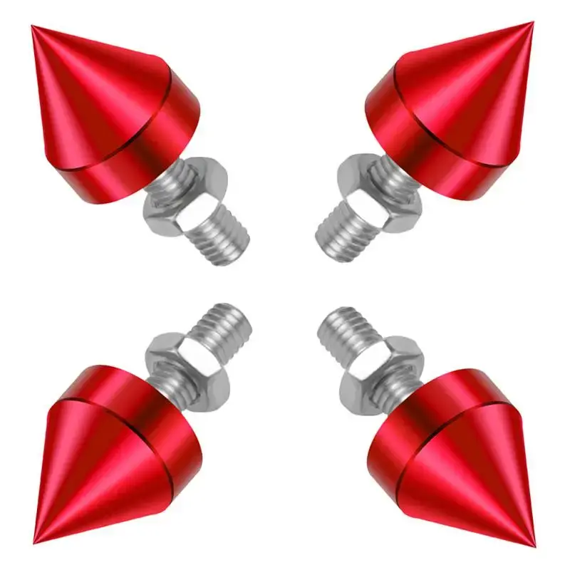 Pointed License Plate Screws, Car and Motorcycle Modified License Plate Frame Fixing Screws, Decorative License Plate Screws