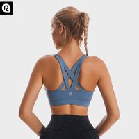 RUNNING GIRL Sports Bra for Women Criss-Cross Back Padded Strappy Sports Bras High Support Gym Bra with Removable Cups Underw...