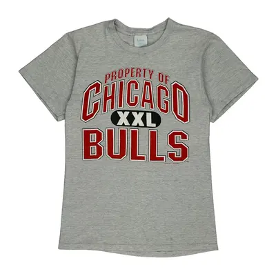 Single Stitch Chicago Bulls Tultex Nba T-Shirt - Medium Grey Cotton