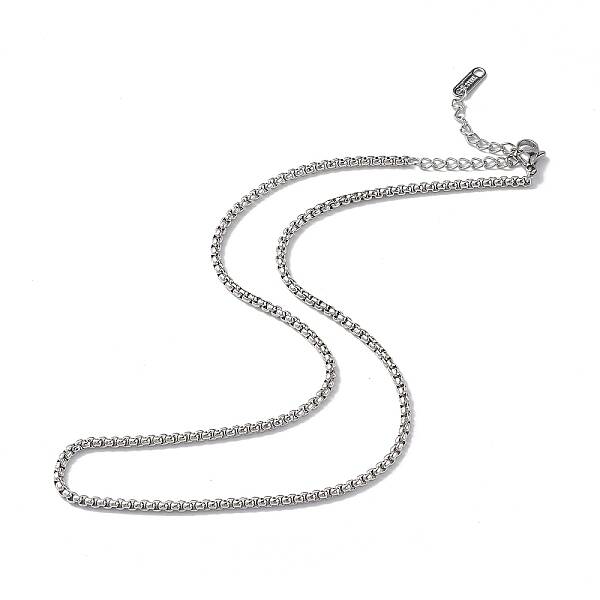 Non-Tarnish 304 Stainless Steel Box Chain Necklace for Men Women