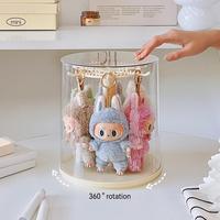 360° Rotatable Acrylic Display Box, 1 Count Large Capacity Display Box with Lid, Clear Storage Box, Stylish Organizer, Home ...