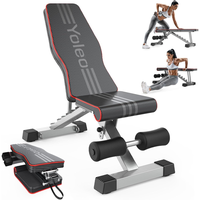 Yoleo Adjustable Weight Bench, Foldable Workout Bench for Home Gym Full Body Workout Strength Training, Incline Decline Flat ...