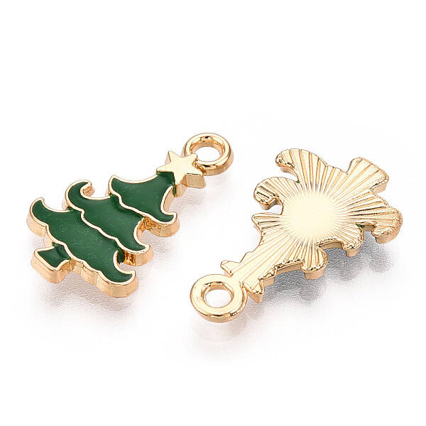 Golden Plated Alloy Enamel Pendants