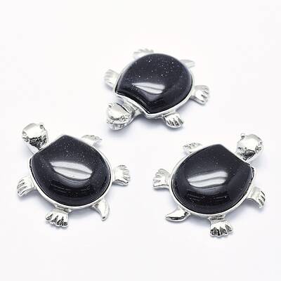 Synthetic Blue Goldstone Pendant