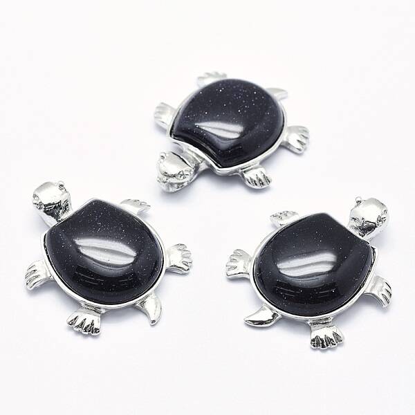 Synthetic Blue Goldstone Pendant