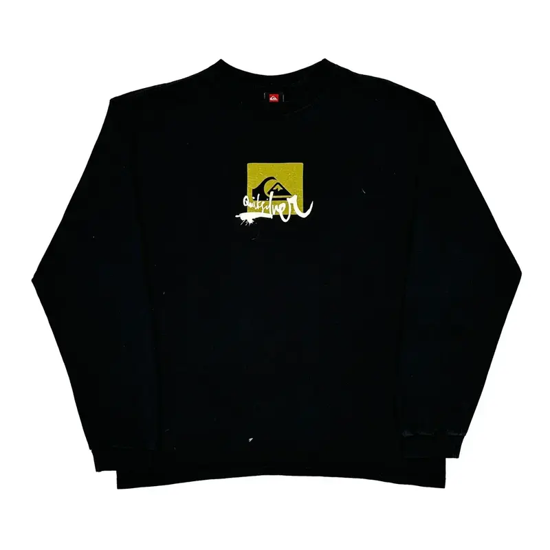 Quiksilver Graphic Sweatshirt - XL Black Cotton