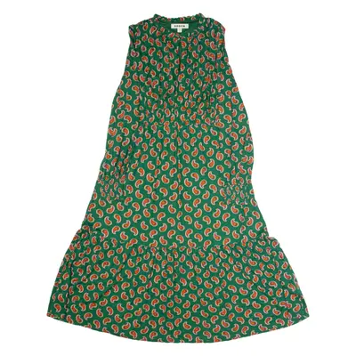 BODEN Womens Maxi Dress Green Paisley Long Sleeve Midi S