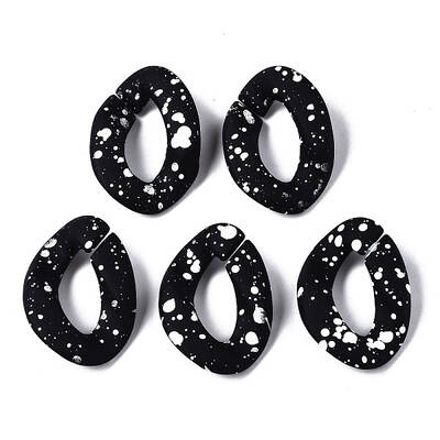 Spray Painted CCB Plastic Linking Rings