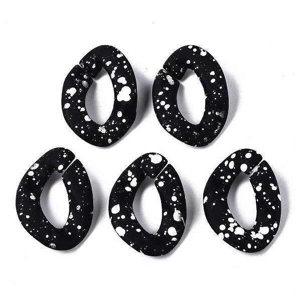 Spray Painted CCB Plastic Linking Rings
