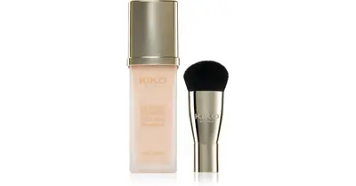 KIKO Milano Holiday Première 24h Lasting waterproof liquid foundation with brush color 01 Porcelain 28 ml