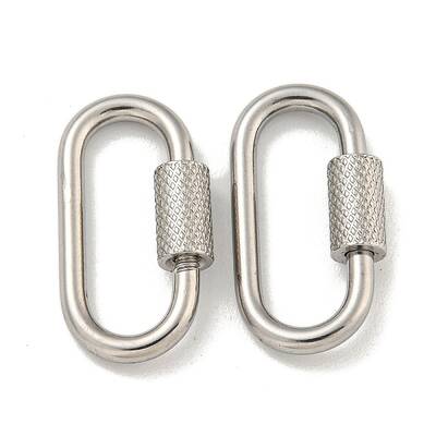 Non-Tarnish 304 Stainless Steel Screw Carabiner Lock Charms