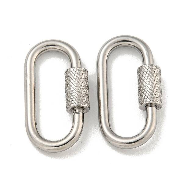 Non-Tarnish 304 Stainless Steel Screw Carabiner Lock Charms