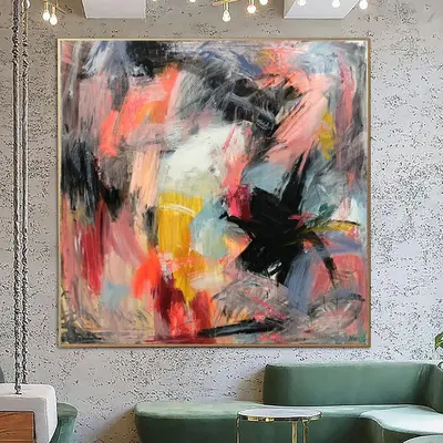 Large Abstract Colorful Paintings on Canvas Original Vibrant Wall Art Modern Oil Painting Textured Fine Art | SATURDAY MORNIN...