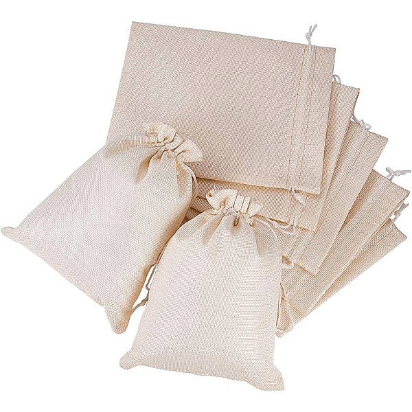 Burlap Packing Pouches Drawstring Bags