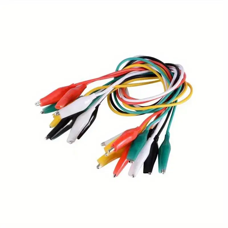 Alligator Clips, Double-headed Design Test Lead Alligator Clip, Repair Test Connection Cable, 46cm/18.11in Small Battery Clip...