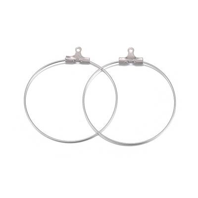 Non-Tarnish 316 Surgical Stainless Steel Hoop Earring Findings