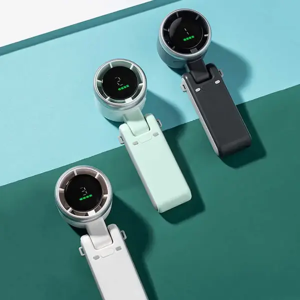 Portable Handheld Turbo Fan, 5 Gear Wind,4000mAh Battery Operated, Up to 10 Working Hours, 3 IN 1 Hand Fan Rechargeable with ...