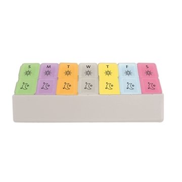 100 Customized Twice-A-Day Pill Tray - Removable Compartments