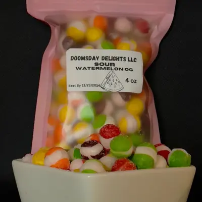 4oz Sour watermelon Freeze Dried  Candy