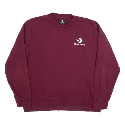 CONVERSE Mens Sweatshirt Maroon L