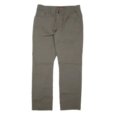 PIERRE CARDIN Mens Trousers Grey Regular Straight W34 L32