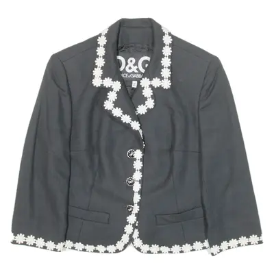 DOLCE & GABBANA Womens Blazer Jacket Black XS