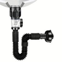 Bathroom Sink Drain with Stopper (1 Count), Anti Odor Expandable Flexible Universal Sink Drain Pipe, Sink Drain for Bathroom ...