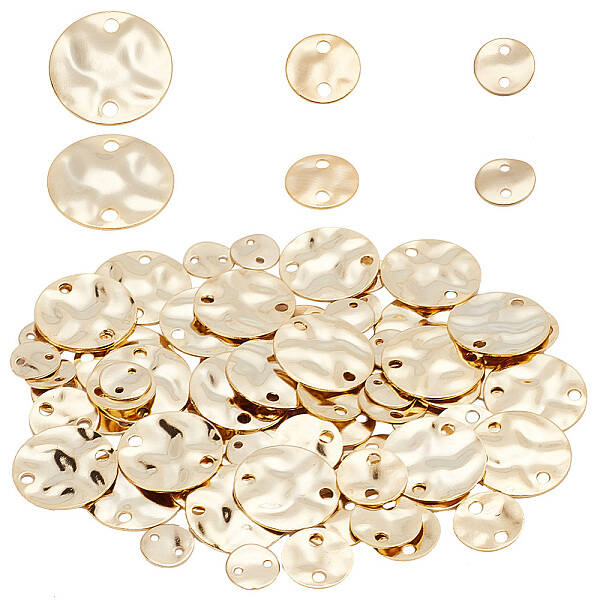 90Pcs 3 Styles Brass Connector Charms