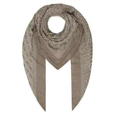 Guess, Animalier, fabric scarf, 4G logo, AW8853 POL03, 135 x 135 cm, women