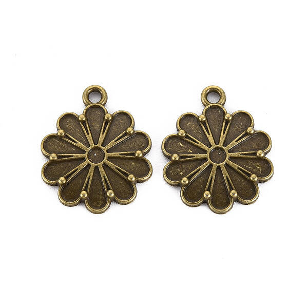 Tibetan Style Alloy Pendant Enamel Settings