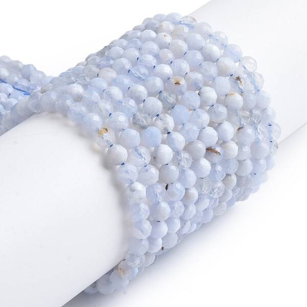 Natural Blue Lace Agate Beads Strands