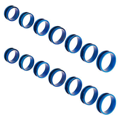 14pcs 7 size Unisex Stainless Steel Grooved Finger Ring Sets