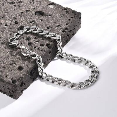 Tarnish Resistant Unisex 304 Stainless Steel Curb Chain/Twisted Chain Bracelets